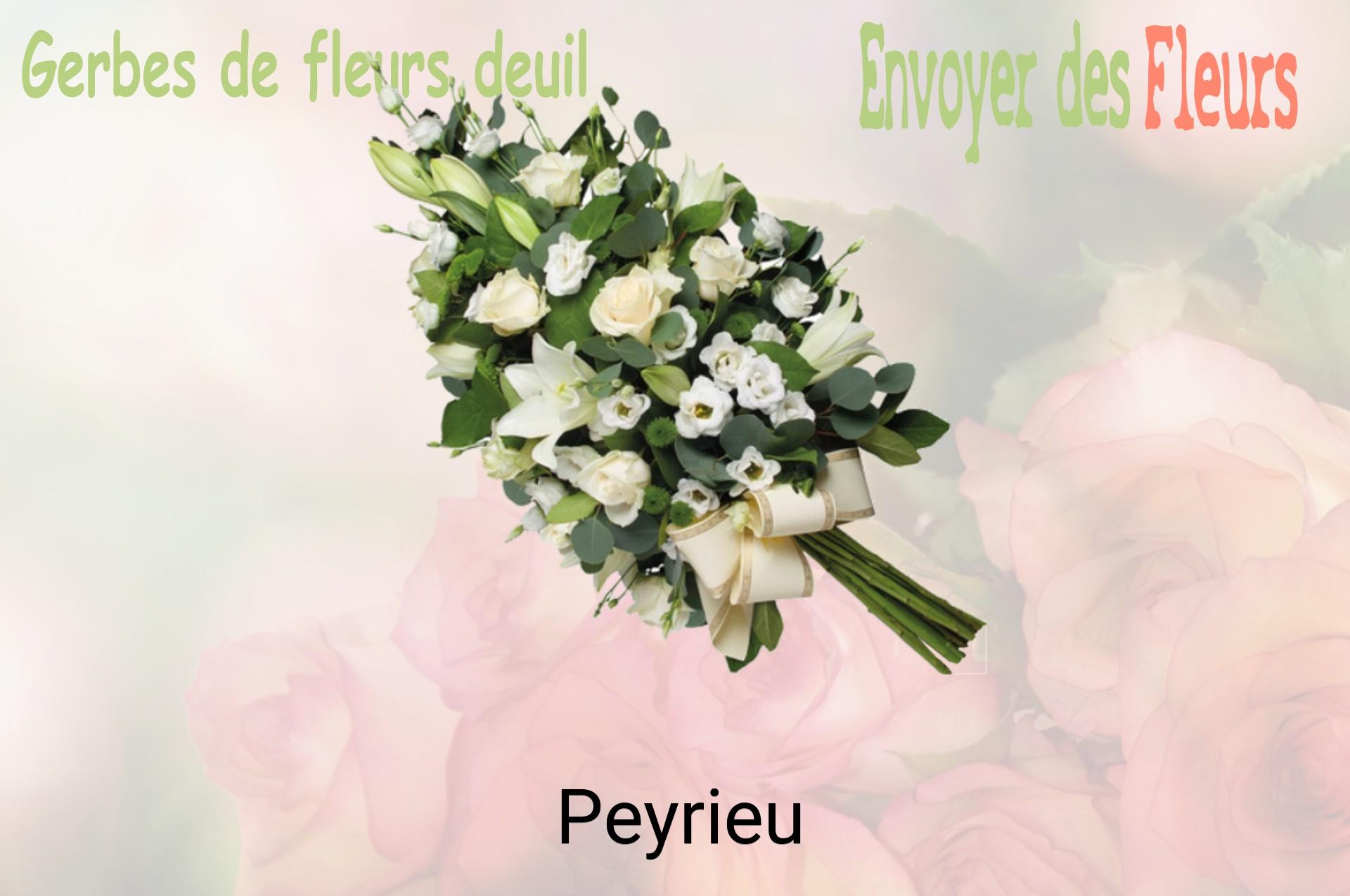 Gerbe de fleurs de deuil livrée à Peyrieu
